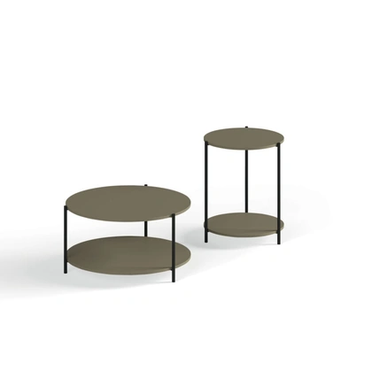 Tavolino moderno con struttura in metallo e top laccato opaco Icaro di Orme