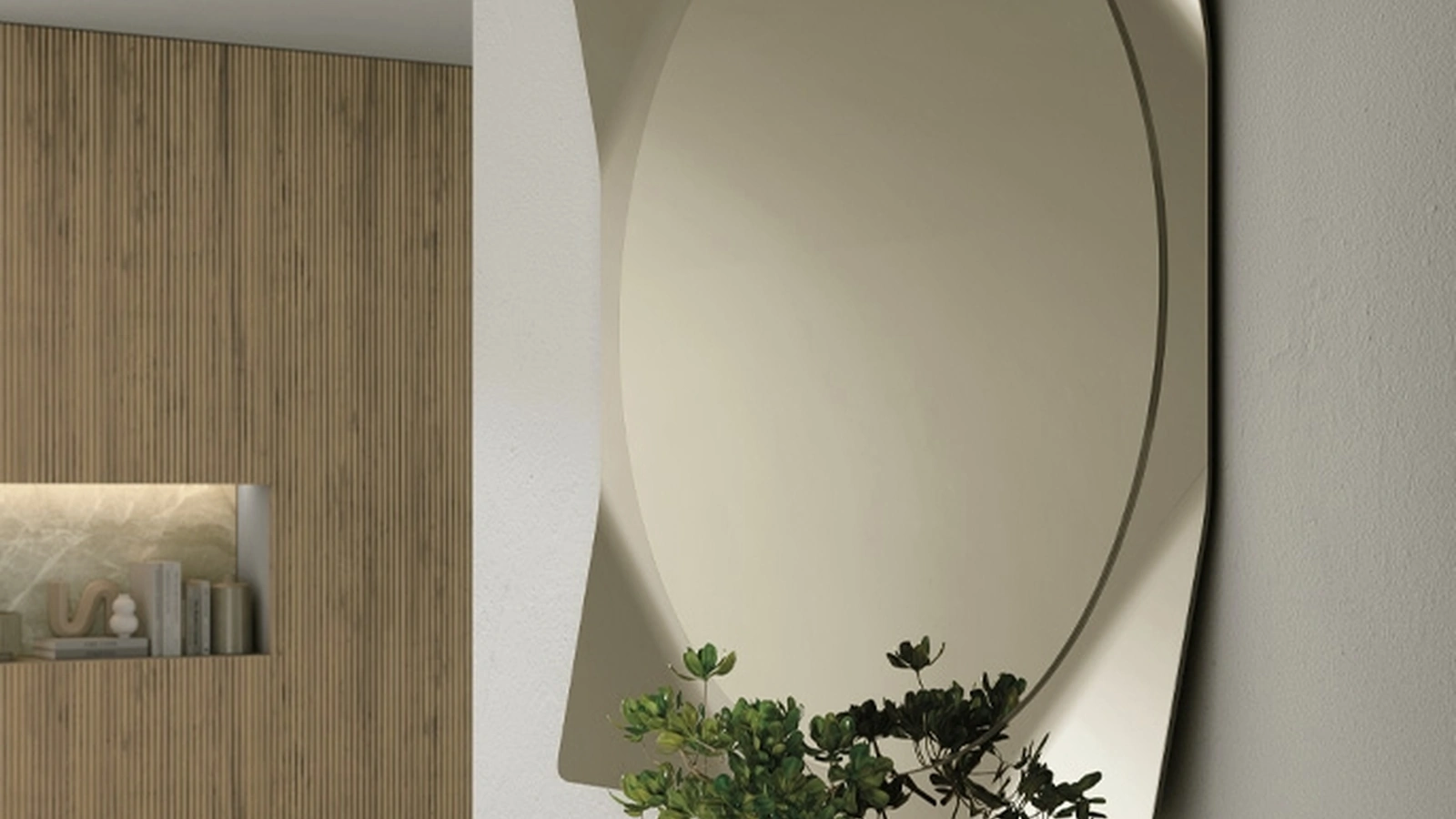 Specchio Lynx con cornice a specchio di Target Point