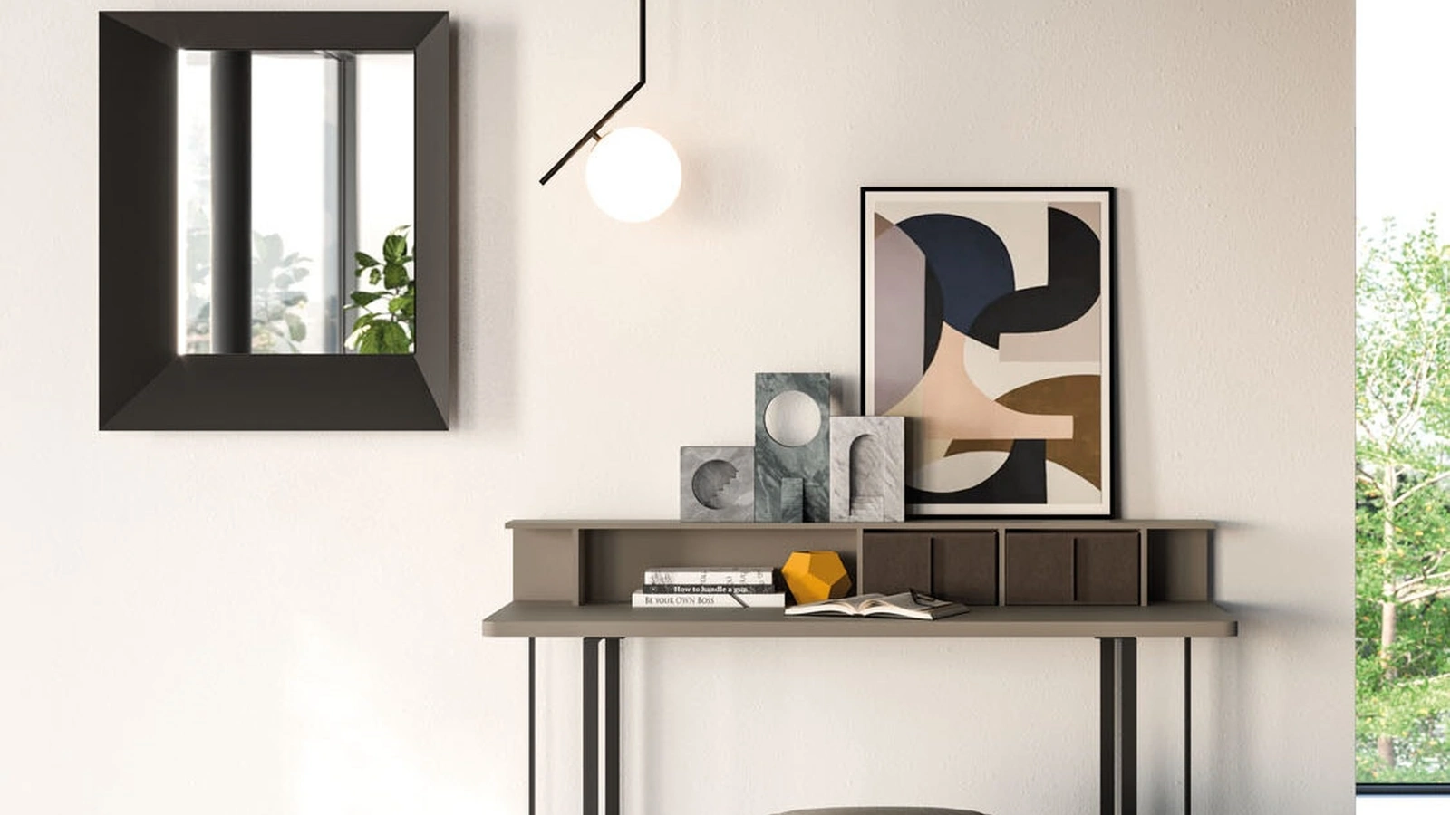 Scrittoio laccato opaco Alfred di Orme