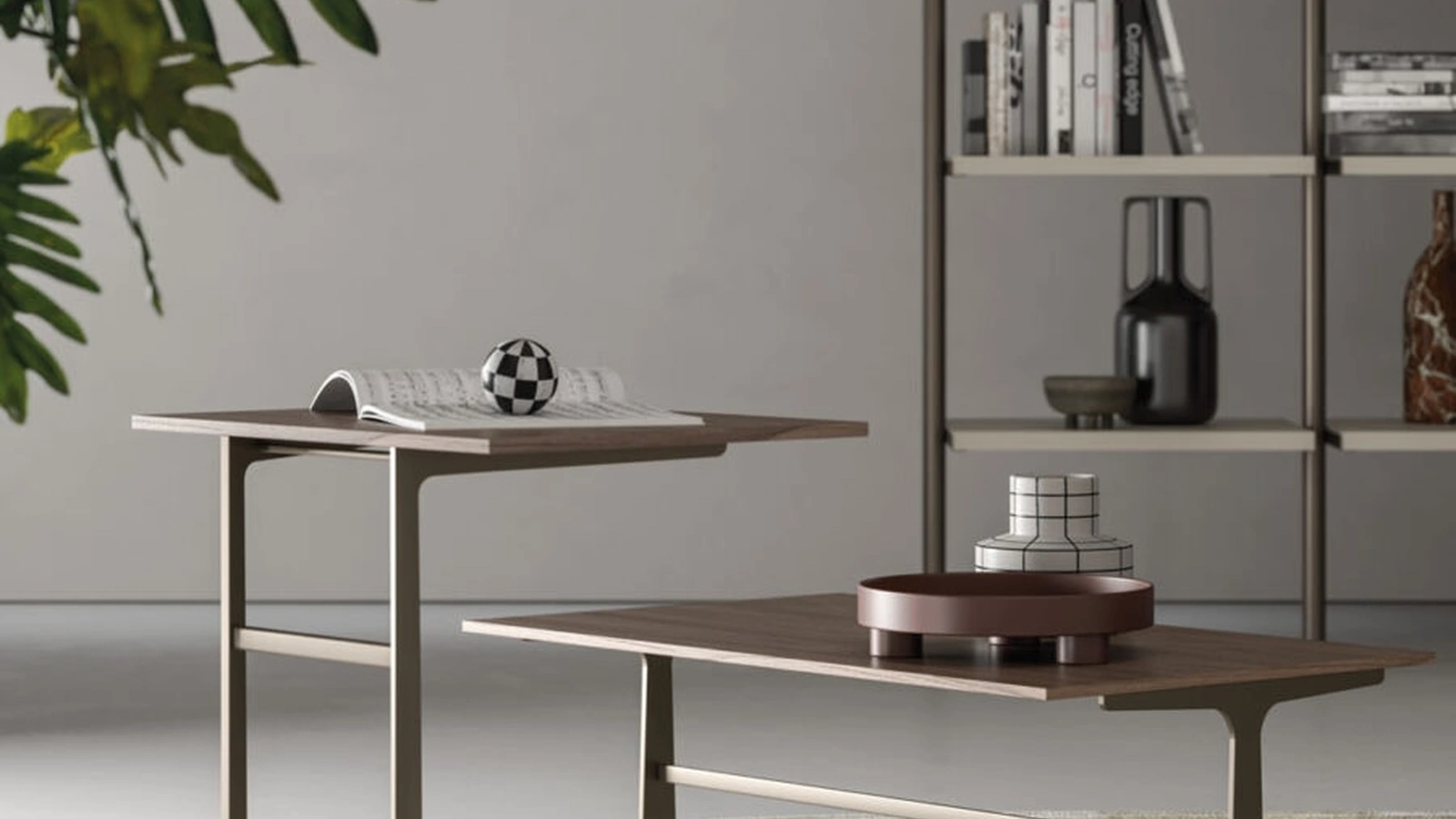 Tavolino Lama in materico Noce di Orme