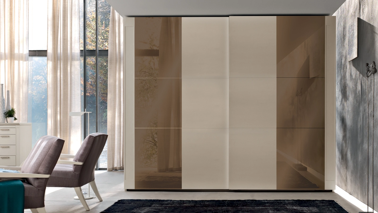 Armadio con ante scorrevoli Agrifoglio di Le Fablier