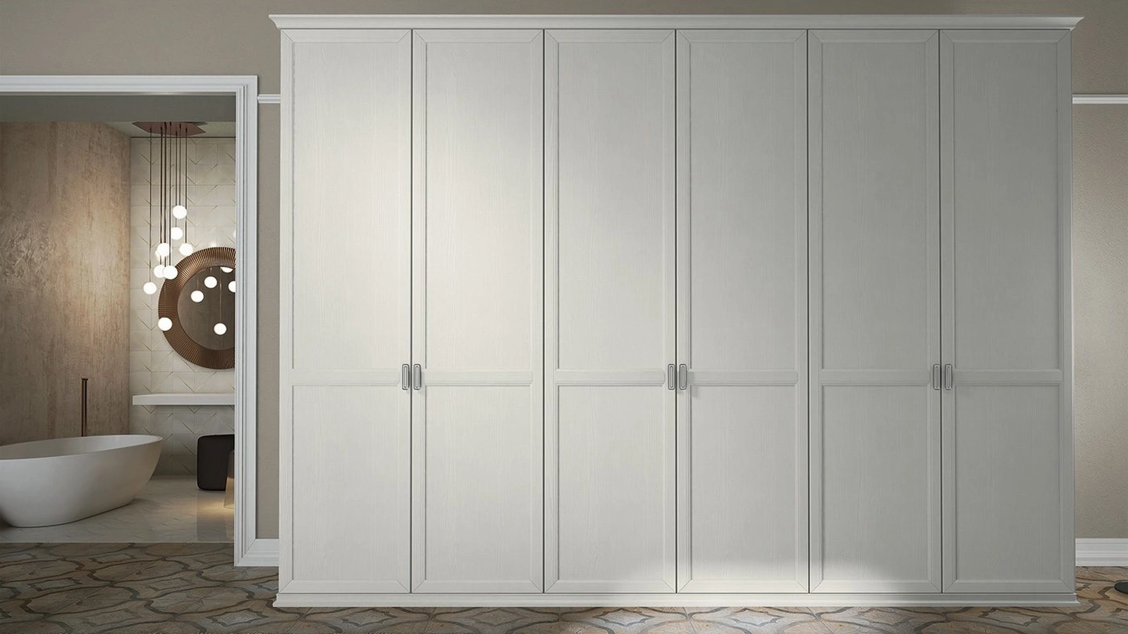 Armadio con ante battenti Arcadia AM211 in melaminico di Colombini Casa