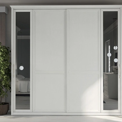 Armadio con ante scorrevoli Arcadia AM206 in melaminico e specchi di Colombini Casa