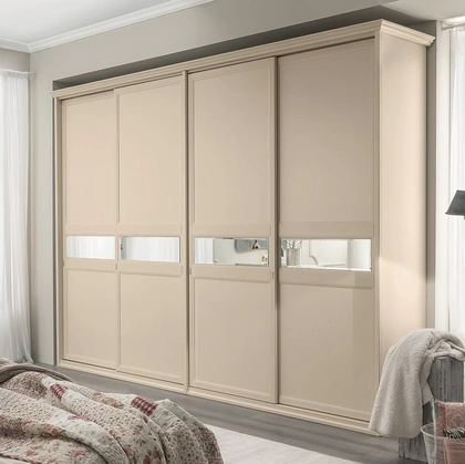 Armadio con ante scorrevoli Arcadia AM220 in melaminico e specchi di Colombini Casa