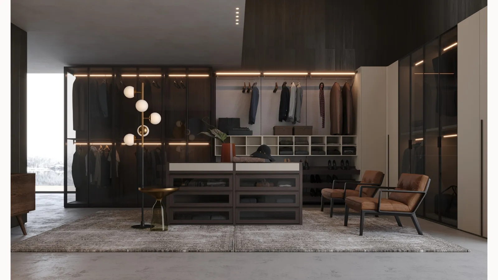 Armadio con ante battenti Open di Giessegi