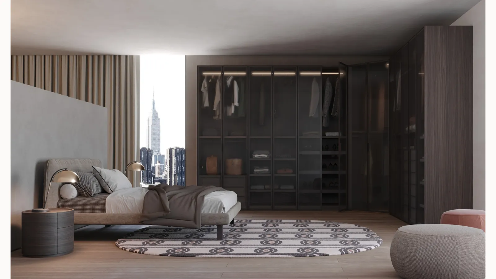 Armadio con ante battenti Open di Giessegi