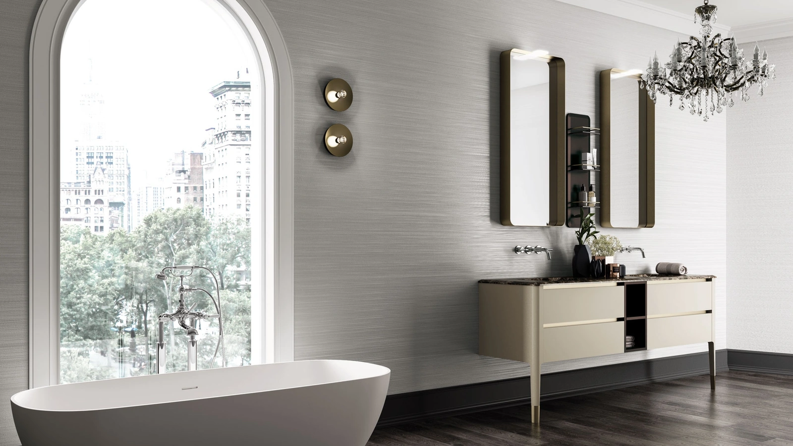 Mobile da Bagno a terra laccato opaco Art 10 di Puntotre