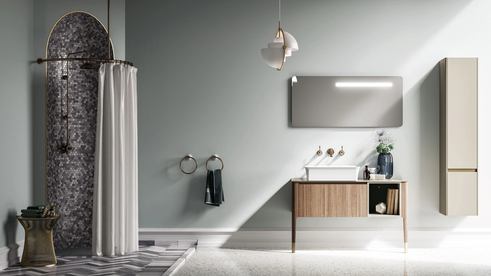 Mobile da Bagno a terra in laminato Art 04 di Puntotre