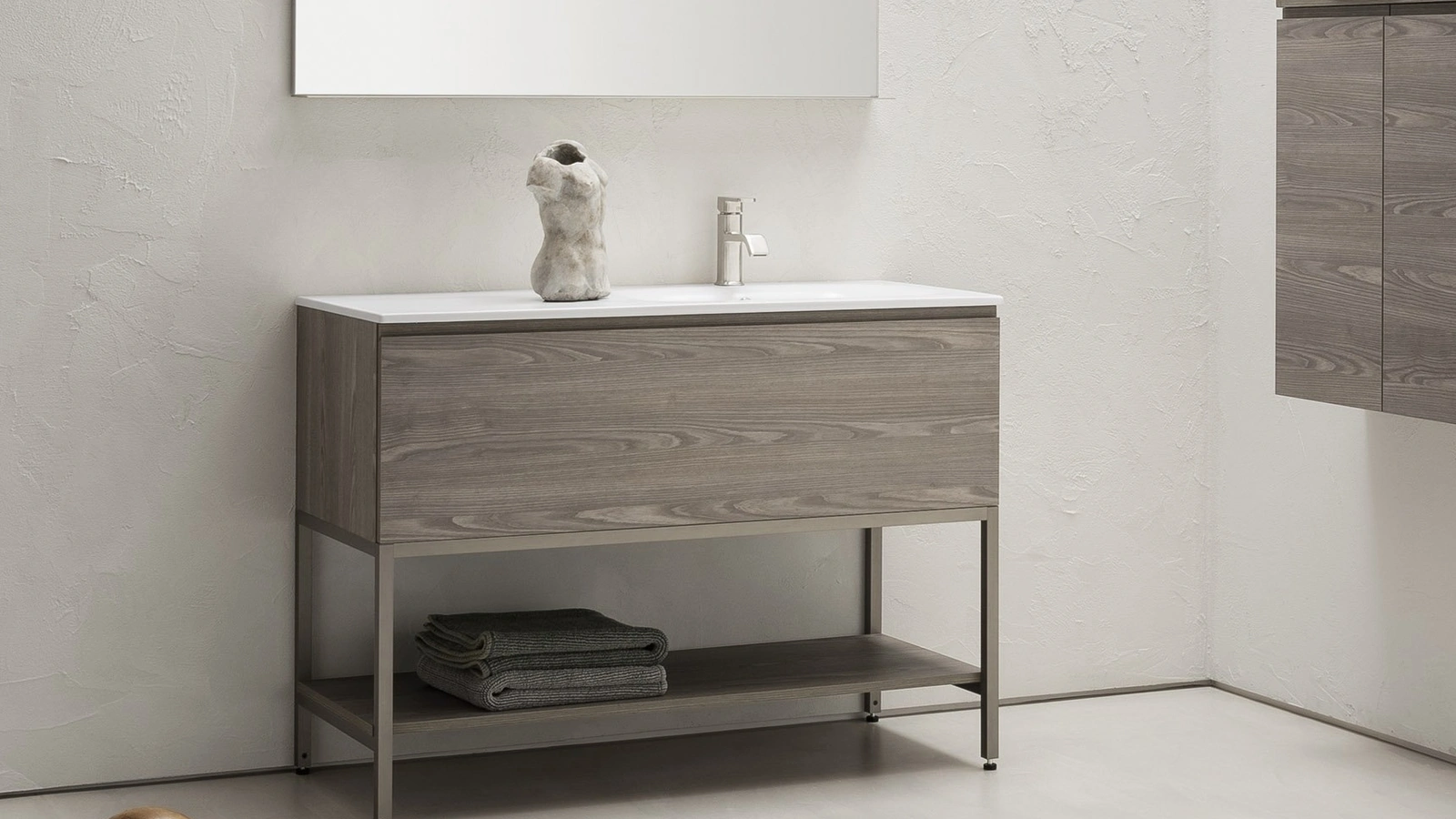 Mobile Bagno da appoggio in melaminico effetto legno B-GO BG003 di Compab
