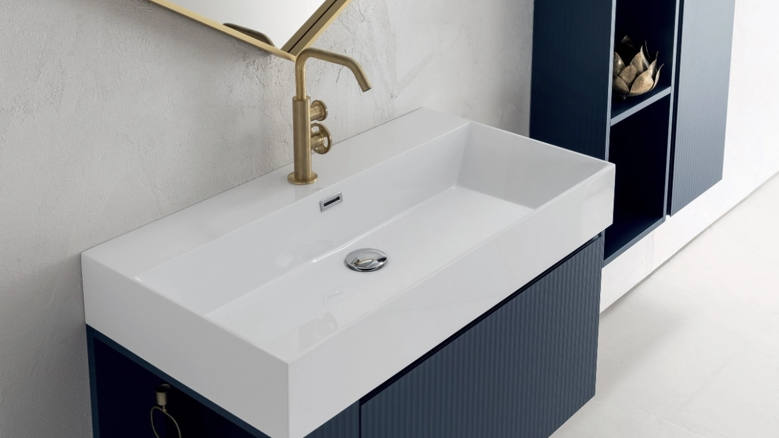 Mobile da Bagno sospeso in nobilitato laccato opaco B-GO BG019 di Compab