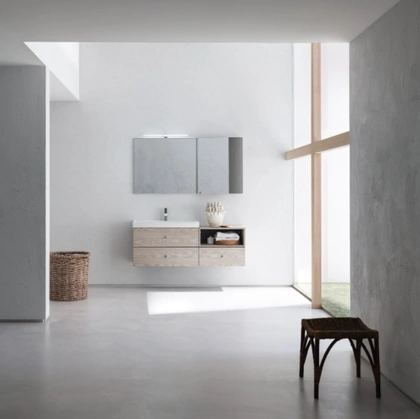 Mobile da Bagno sospeso in nobilitato effetto legno B201 BD021 di Compab