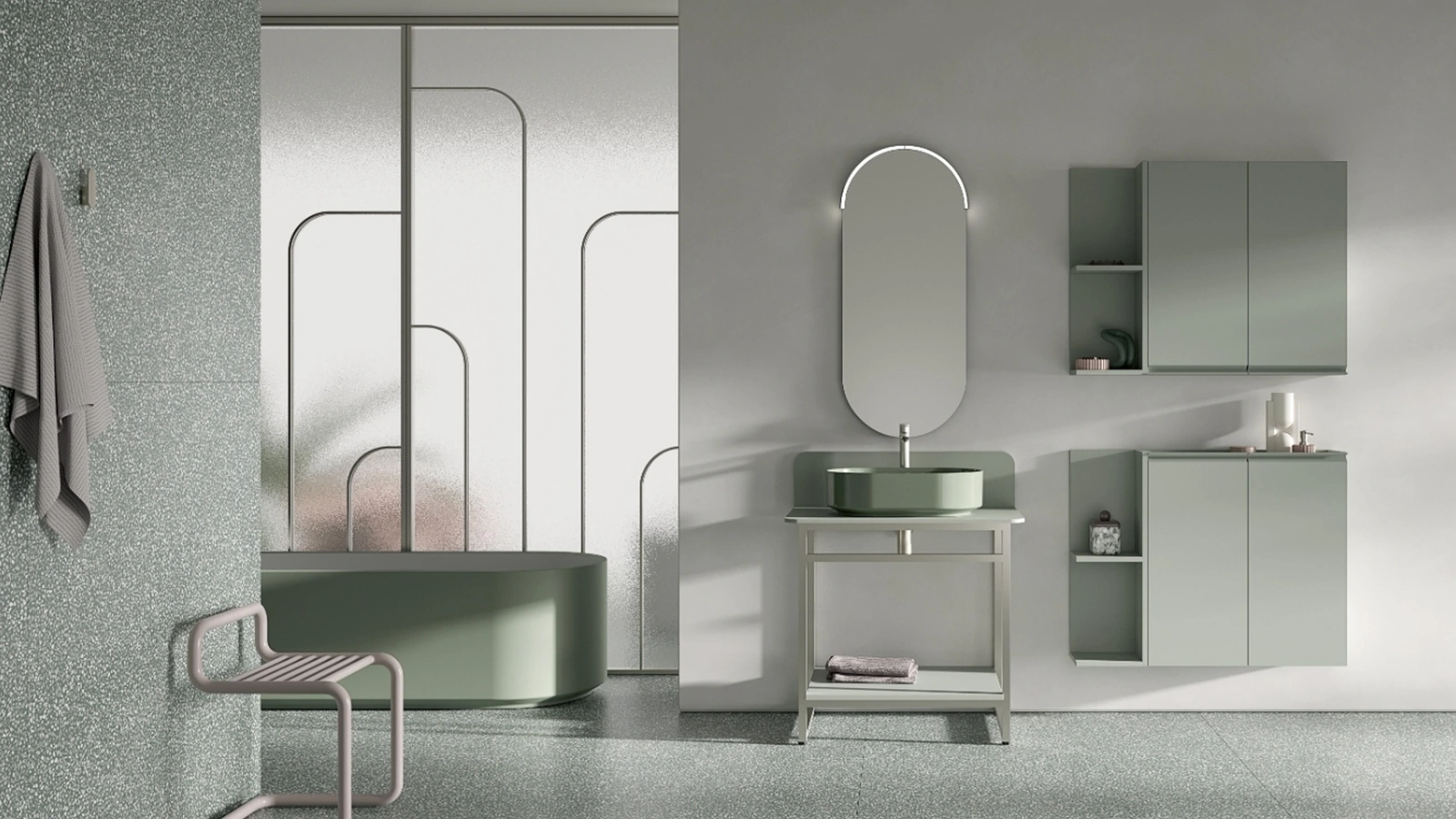 Mobile da Bagno a terra BIK BK09 di Compab