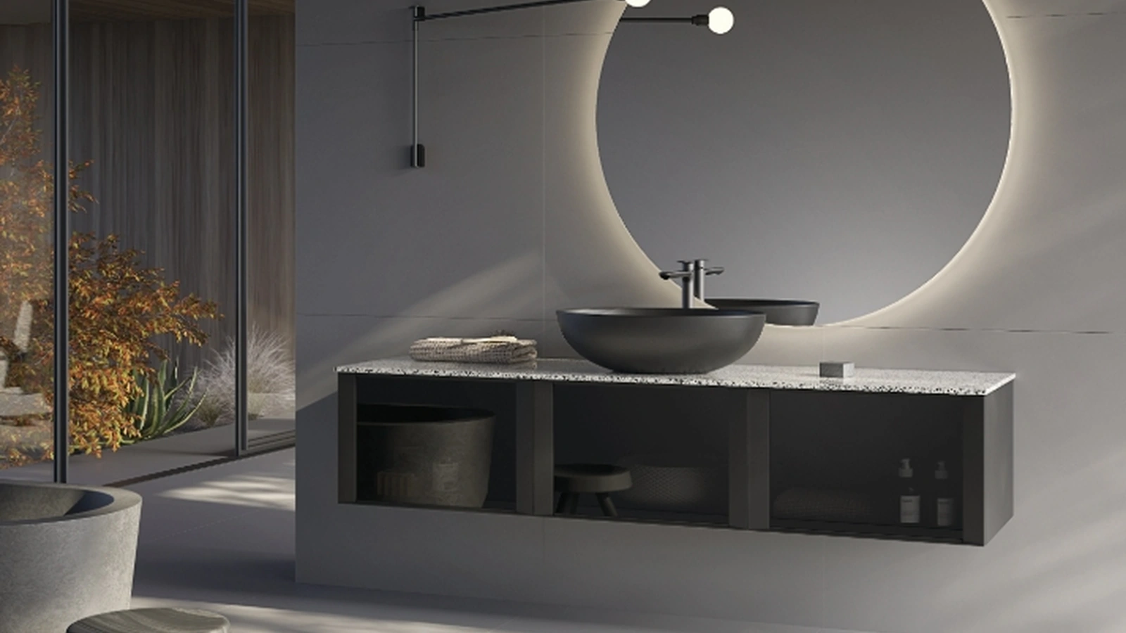 Mobile da Bagno sospeso CONVE V01 di Compab