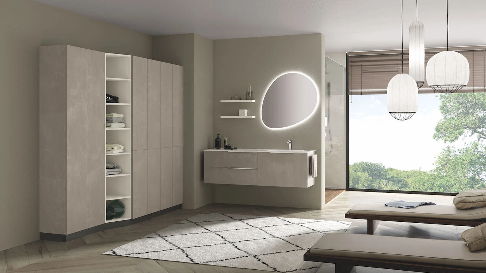 Mobile da Bagno per lavanderia in laminato Laundry 09 di Puntotre