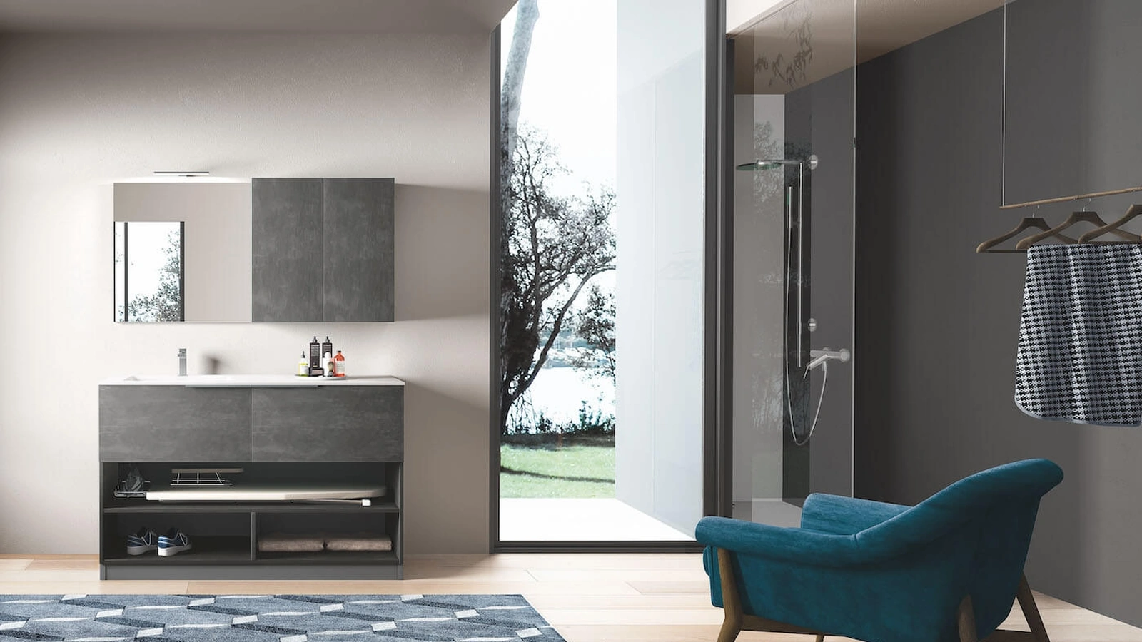 Mobile da Bagno per lavanderia in laminato Laundry 11 di Puntotre