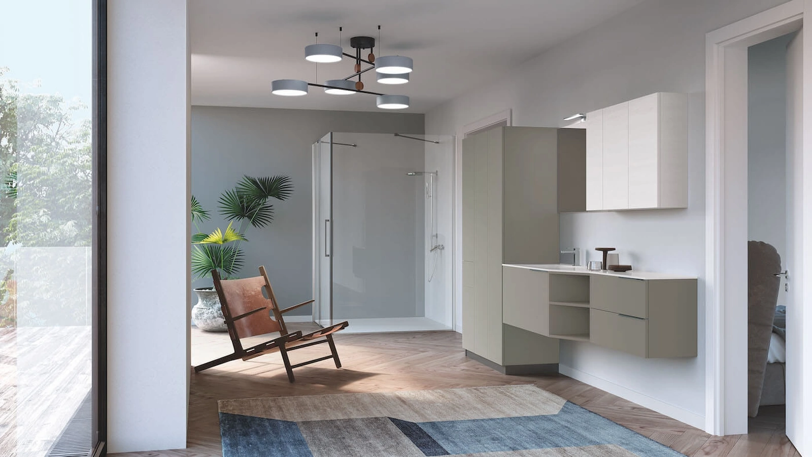 Mobile da Bagno per lavanderia in laminato e laccato opaco Laundry 12 di Puntotre