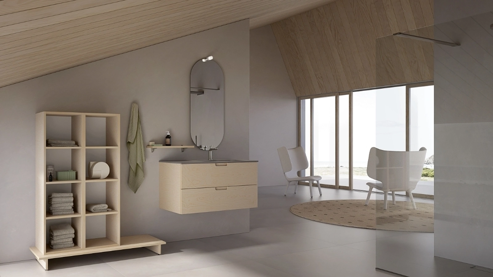 Mobile da Bagno sospeso STRATOS OS11 di Compab