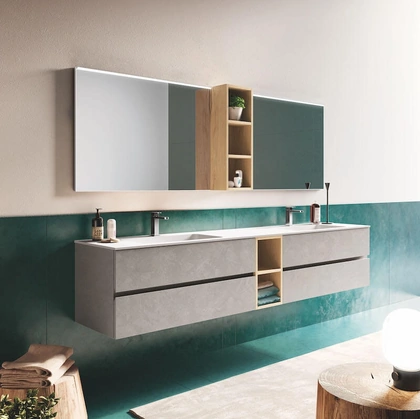 Mobile da Bagno sospeso in laminato Up & Down 01 di Puntotre