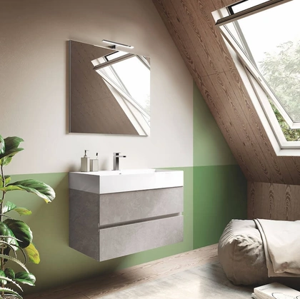 Mobile da Bagno sospeso in laminato Up & Down 12 di Puntotre