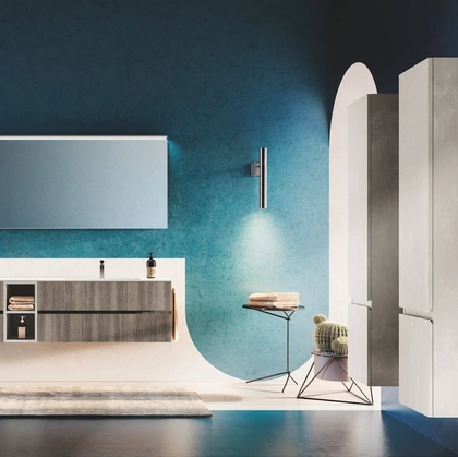 Mobile da Bagno sospeso in laminato Up & Down 04 di Puntotre