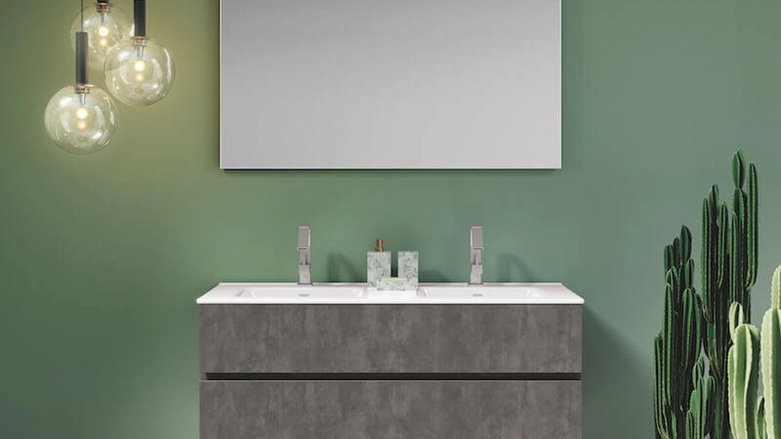 Mobile da Bagno sospeso in laminato Up & Down 06 di Puntotre