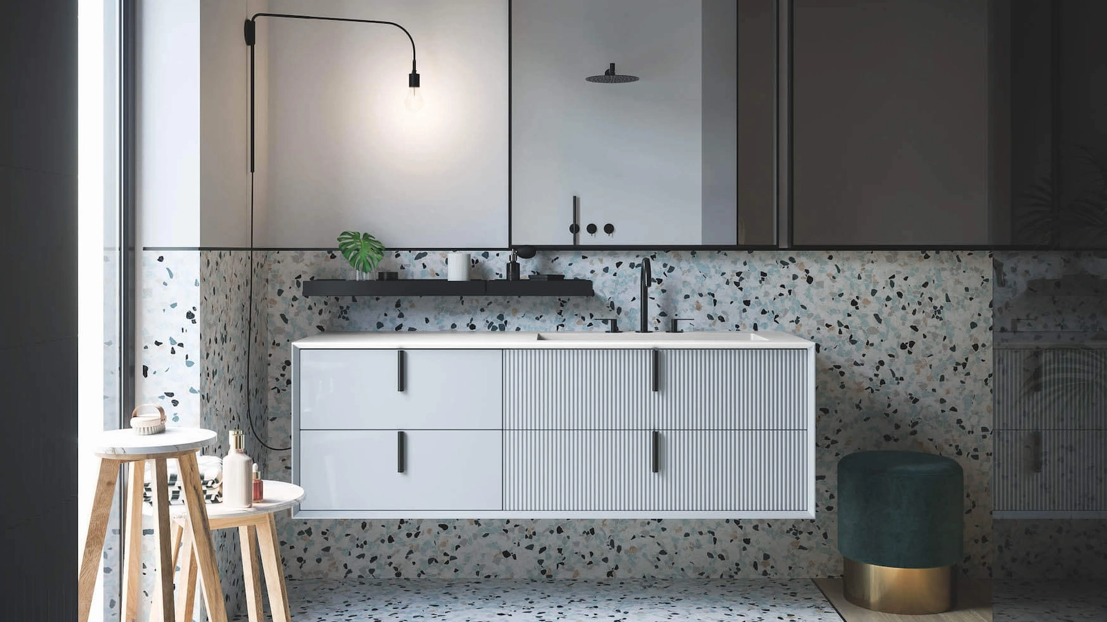 Mobile da Bagno sospeso laccato opaco Vertigo 10 di Puntotre