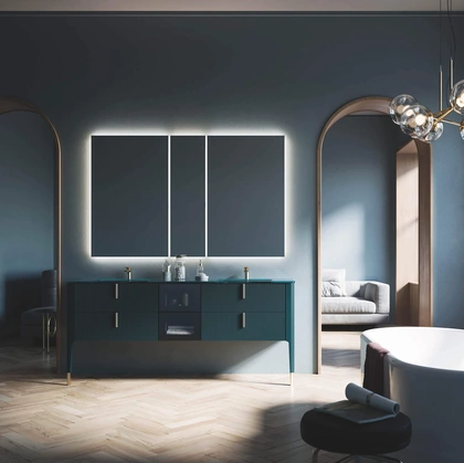 Mobile da Bagno a terra laccato opaco Vertigo 14 di Puntotre