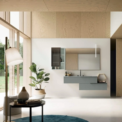 Mobile da Bagno sospeso laccato opaco Vertigo 09 di Puntotre