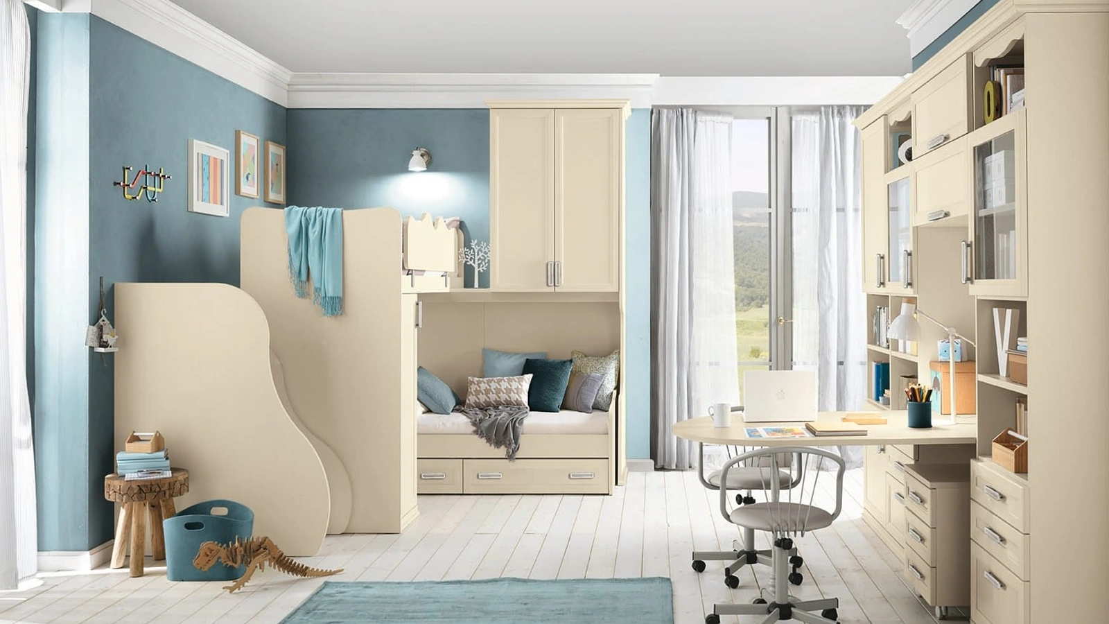 Cameretta a soppalco Arcadia AC025 di Colombini Casa