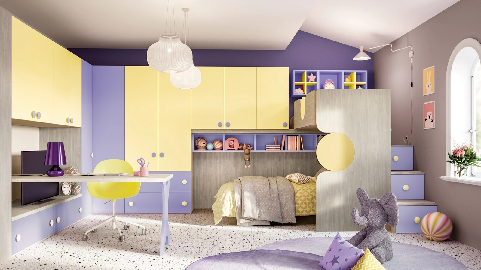 Cameretta a soppalco Job CM 332 di Giessegi