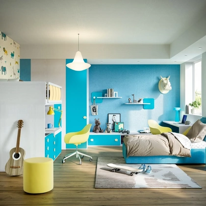 Cameretta componibile con letto a soppalco Job CM 333 di Giessegi