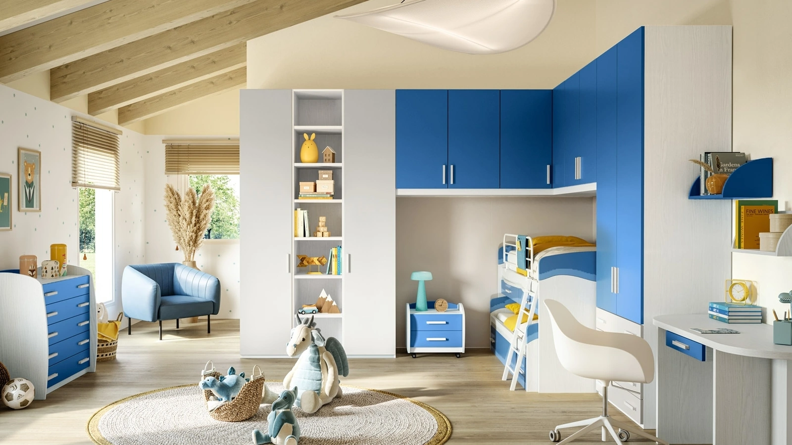 Cameretta a ponte con letto scorrevole Job CM 339 di Giessegi