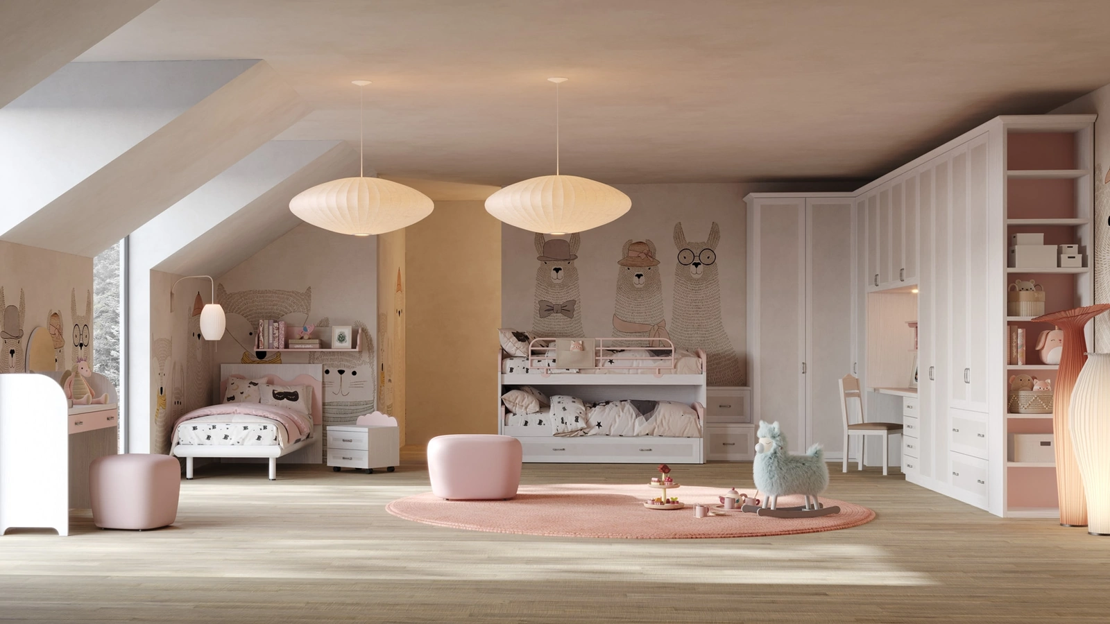 Cameretta componibile con letto sovrapposto Old CM 341 di Giessegi