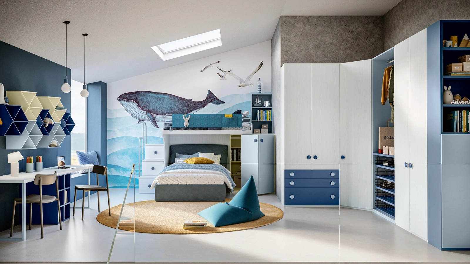 Cameretta a soppalco Top CM 301 di Giessegi