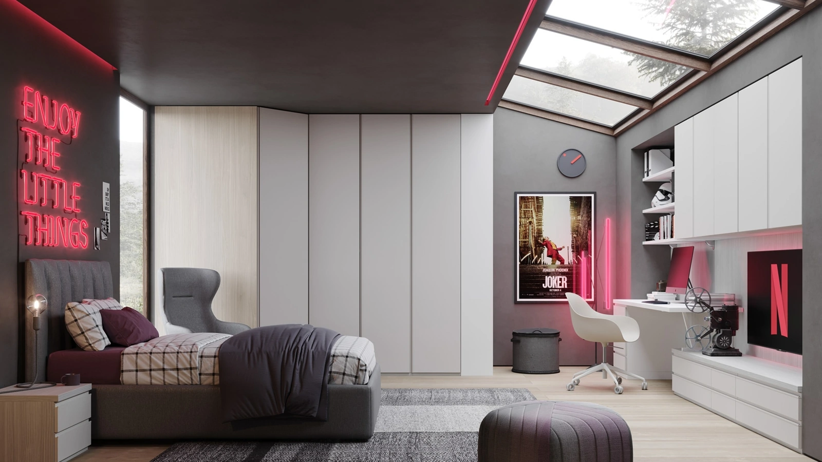 Cameretta componibile Top CM 303 di Giessegi