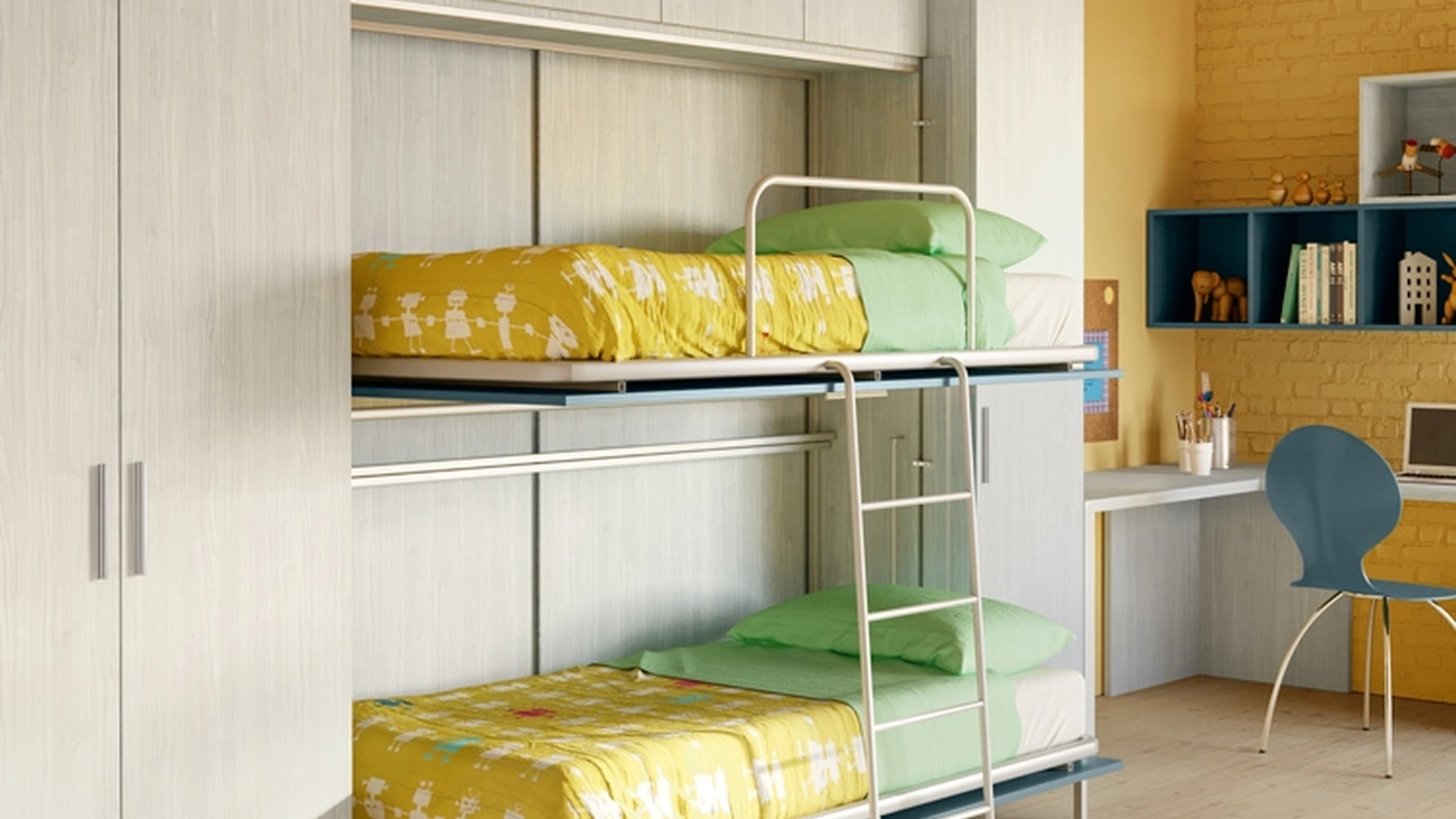 Cameretta con letti a scomparsa Top CM 319 di Giessegi