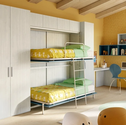 Cameretta con letti a scomparsa Top CM 319 di Giessegi