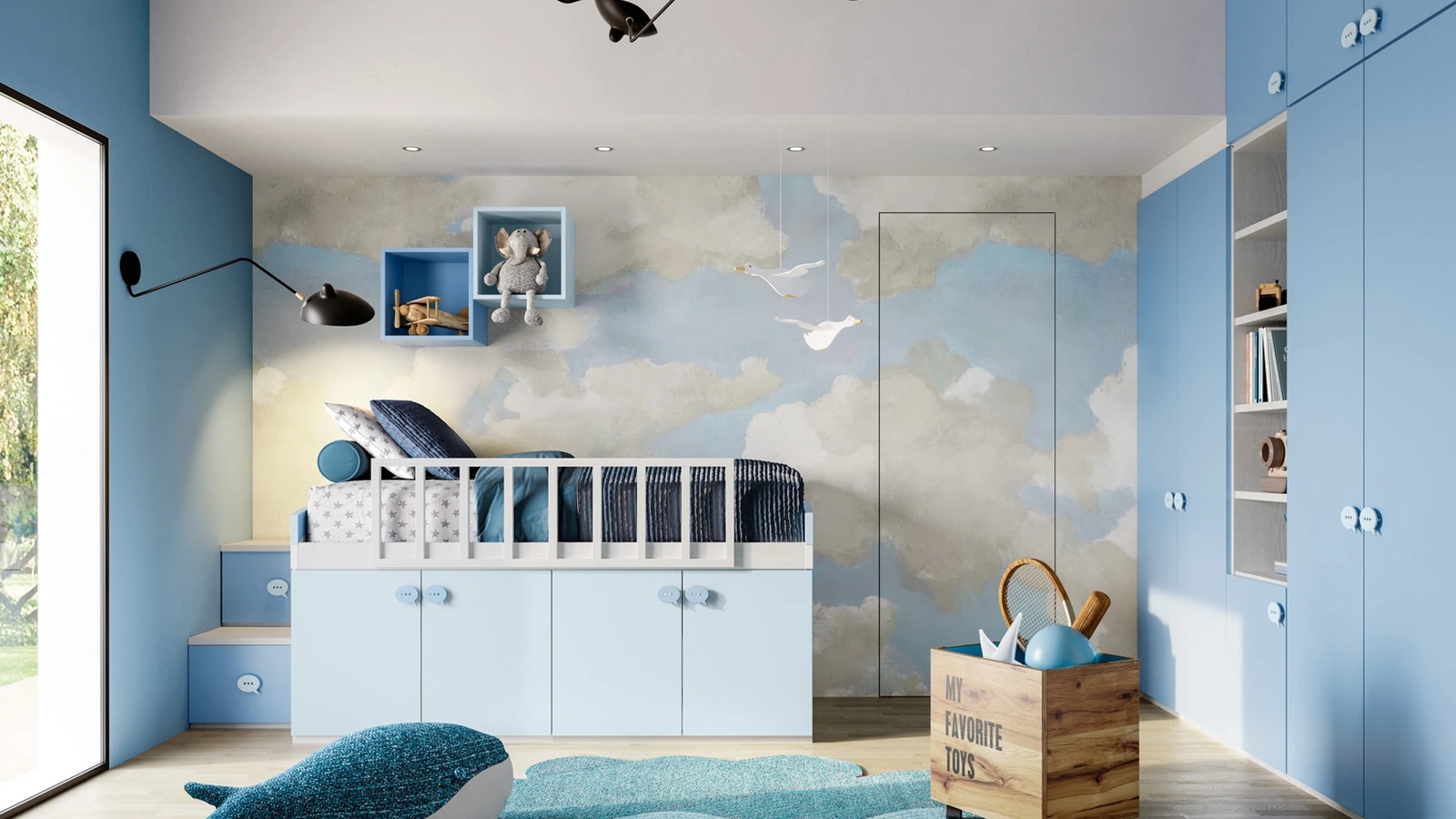 Cameretta a soppalco Top CM 313 di Giessegi