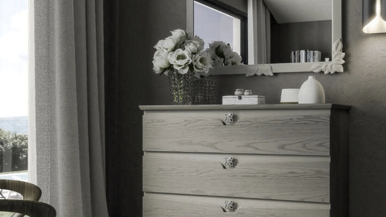 Comò in legno con 3 cassetti Fashion Project IM8146 di Imba Srl