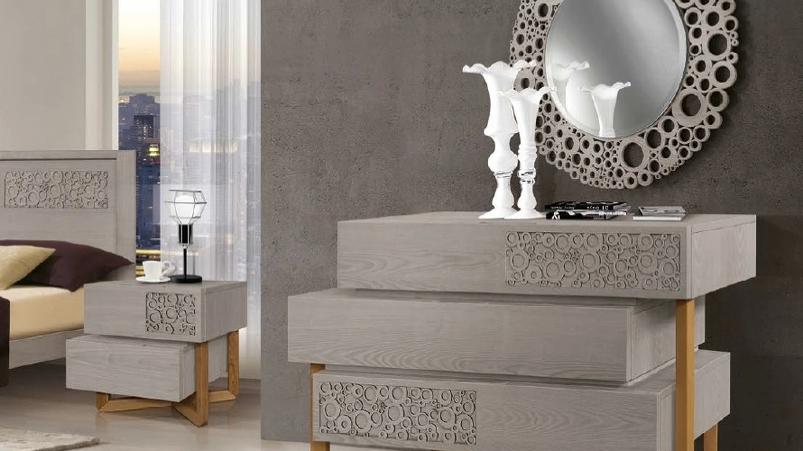 Gruppo Notte in legno Trend Style TR2584 TR2585 di Imba Srl