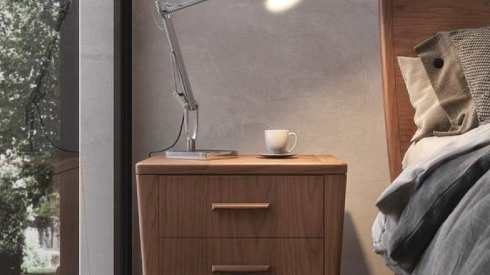 Comodino in legno Trend Style TR2418 di Imba Srl