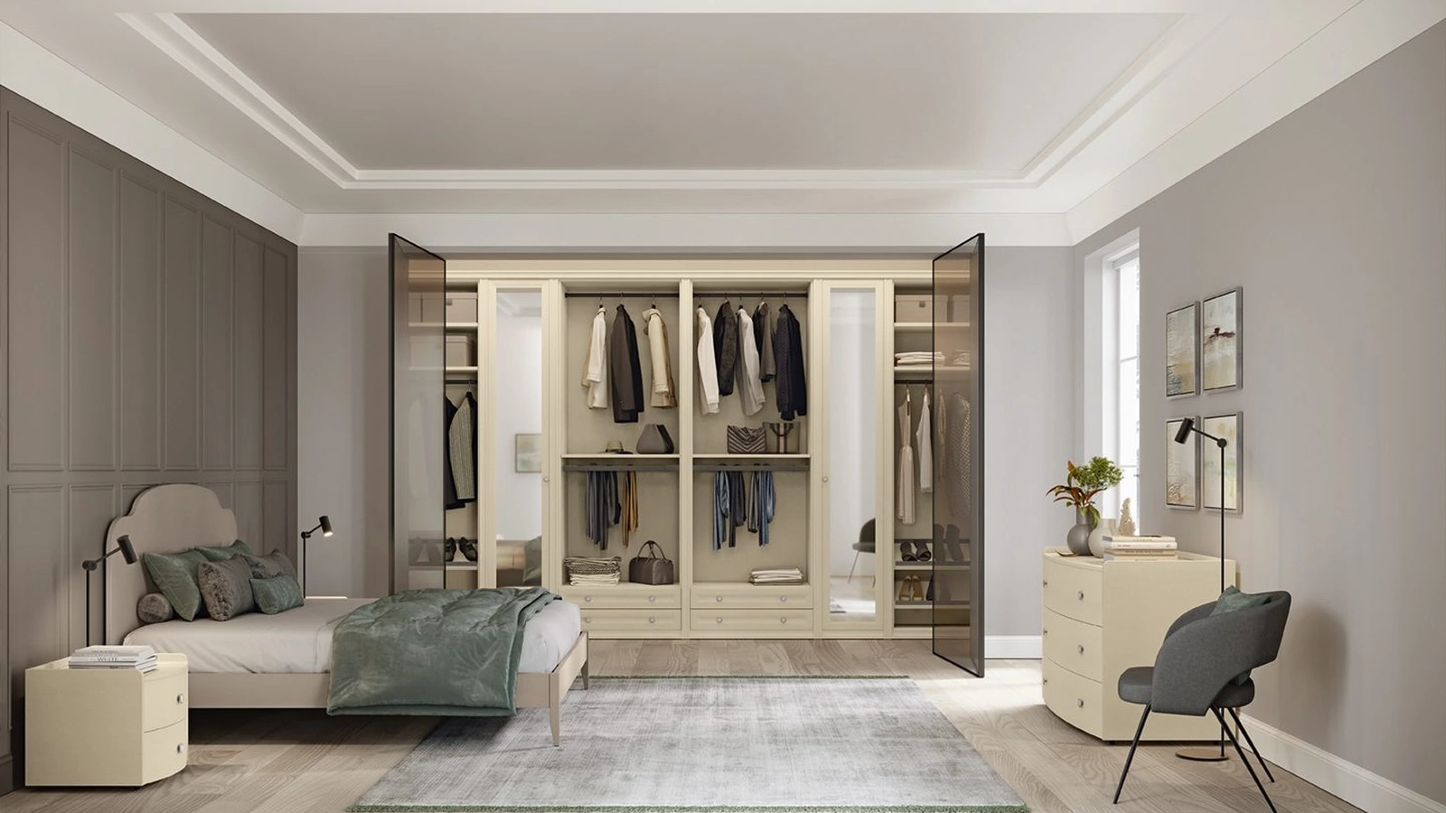 Letto con testiera Arcadia Aida di Colombini Casa