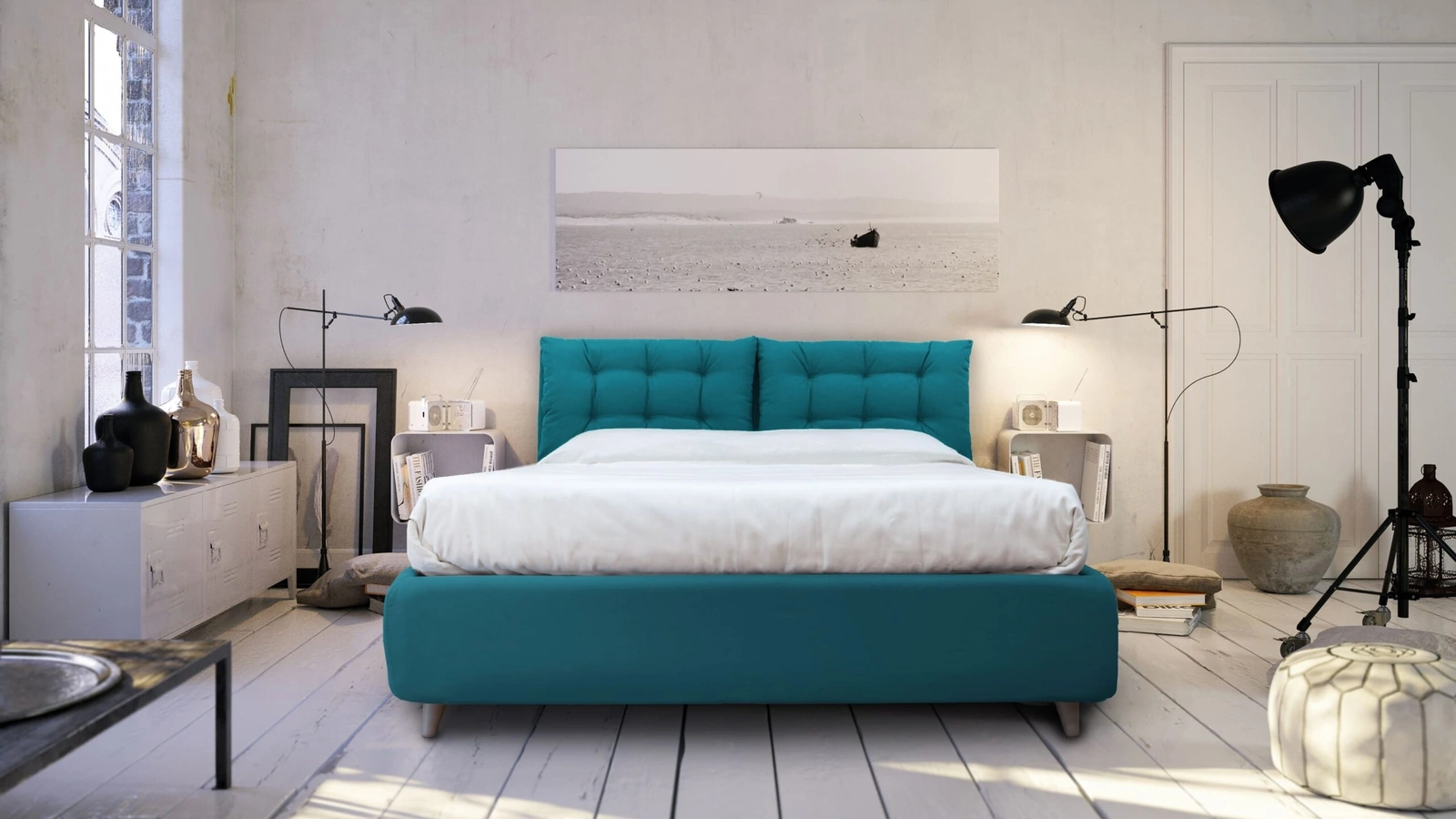 Letto imbottito Bolgheri di Florentiabed