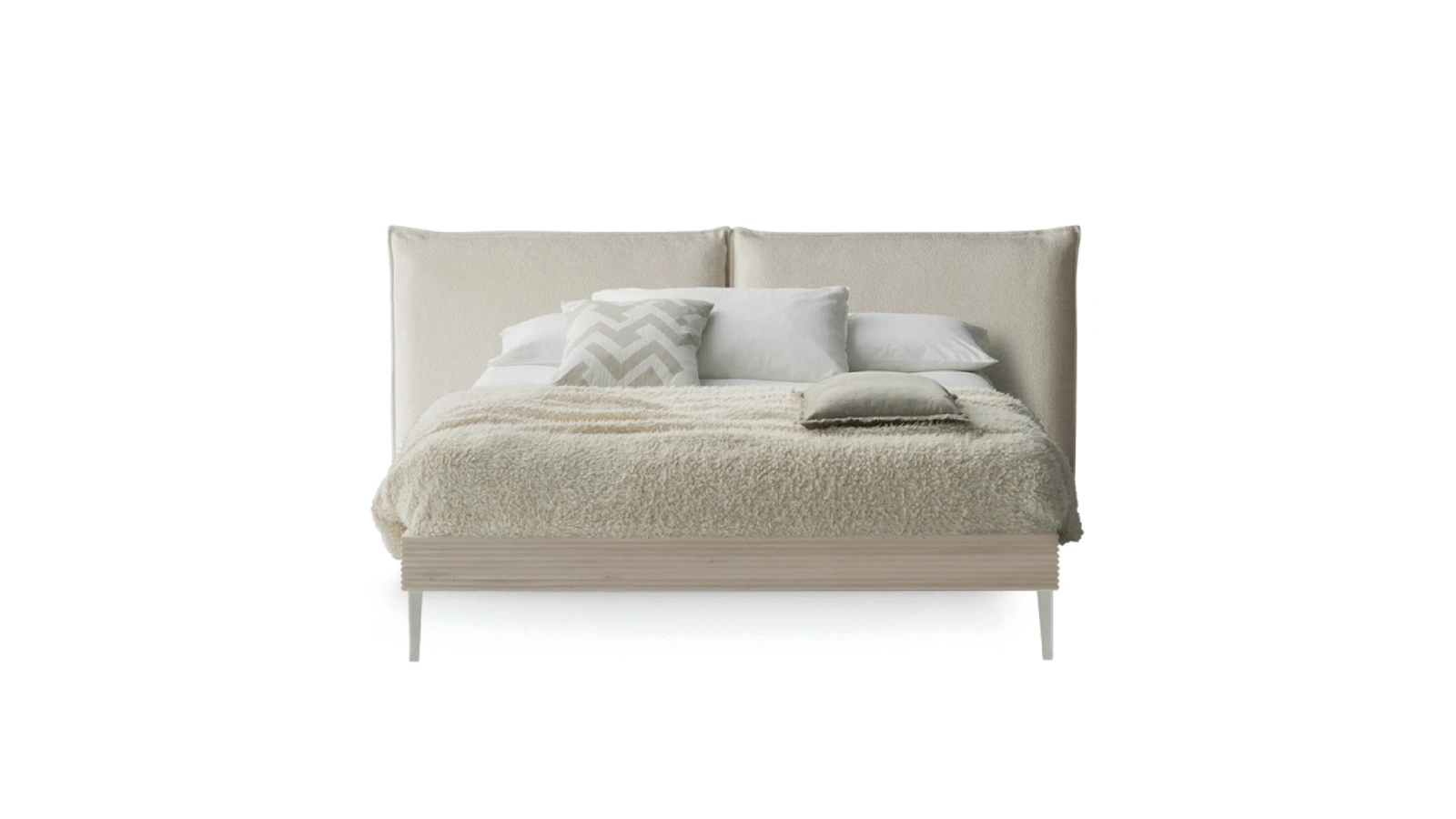 Letto Chloè con testiera imbottita di Devina Nais