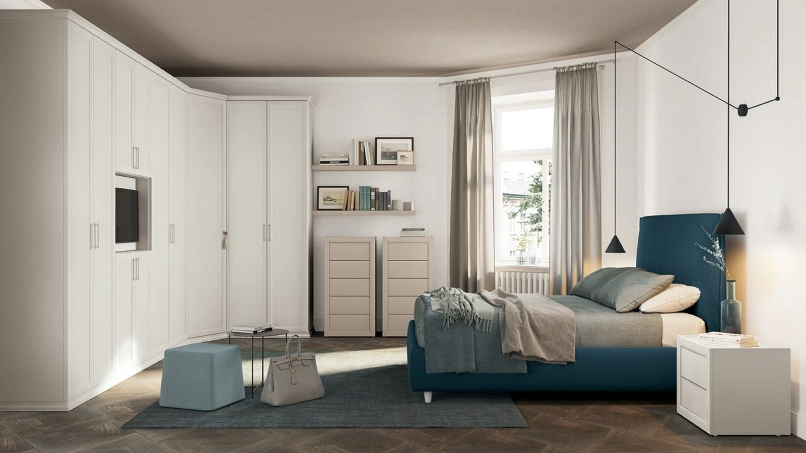 Letto in tessuto imbottito Arcadia Norma di Colombini Casa