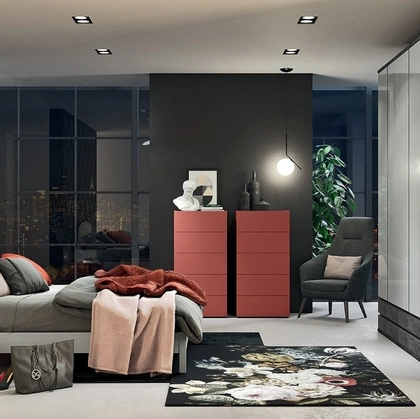 Letto matrimoniale con testiera Golf Leo di Colombini Casa