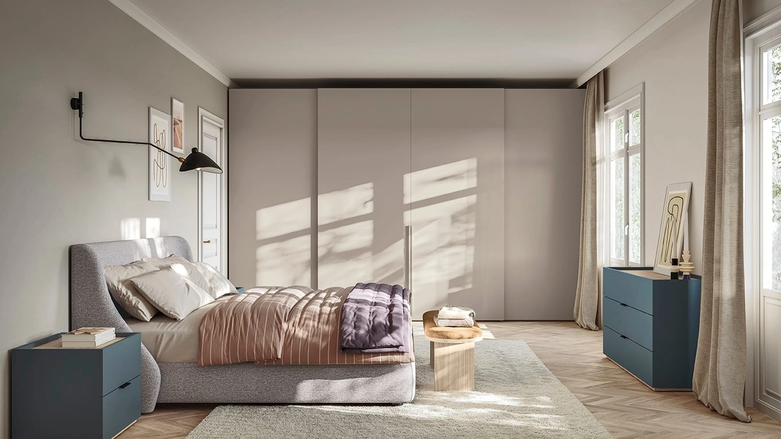 Letto con testiera Golf Snug di Colombini Casa