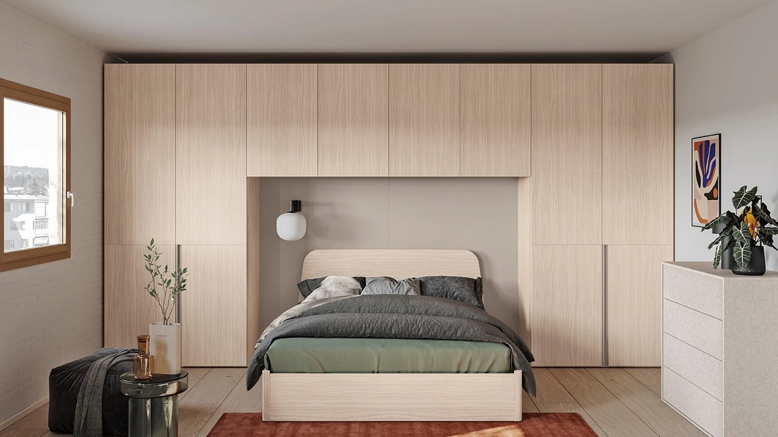 Letto con testiera Golf Virgo di Colombini Casa