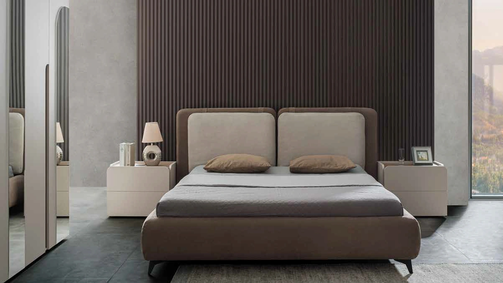 Letto Easy 2|4 IC420 in tessuto imbottito di Imba Srl