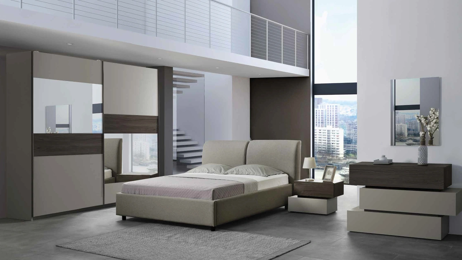 Letto in tessuto imbottito Easy 2|4 IC423 di Imba Srl